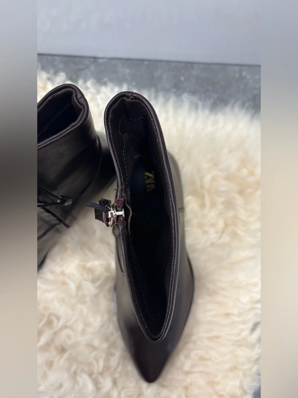 Zara 100% leather cowboy ankle boots - Picture 9 of 11